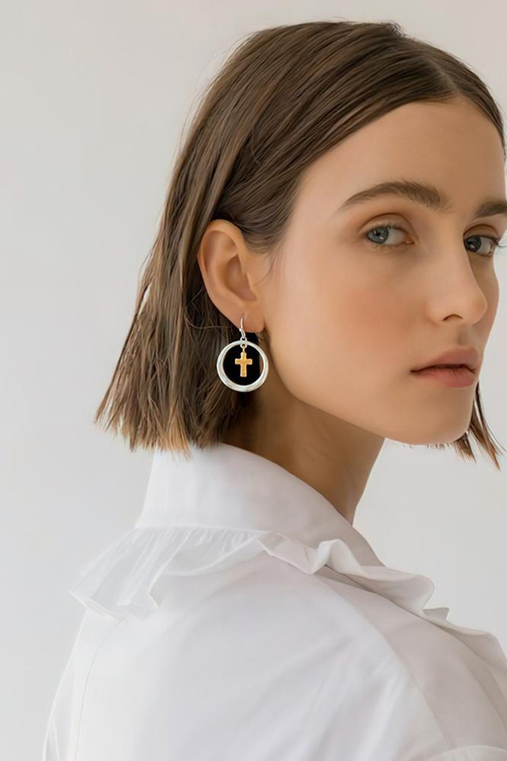 Halo & Cross Studs