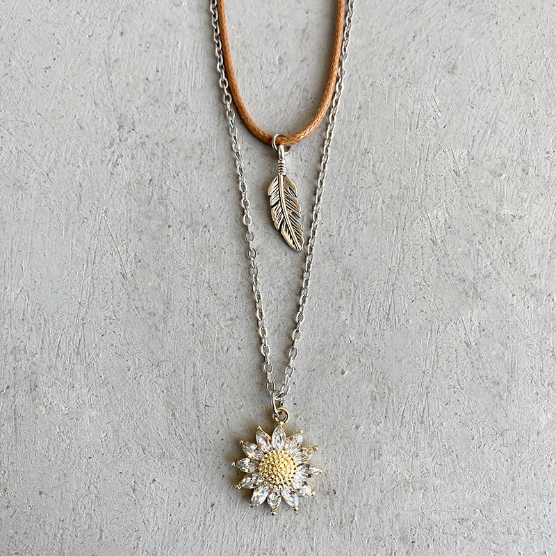 Sun's Flower Necklace Set