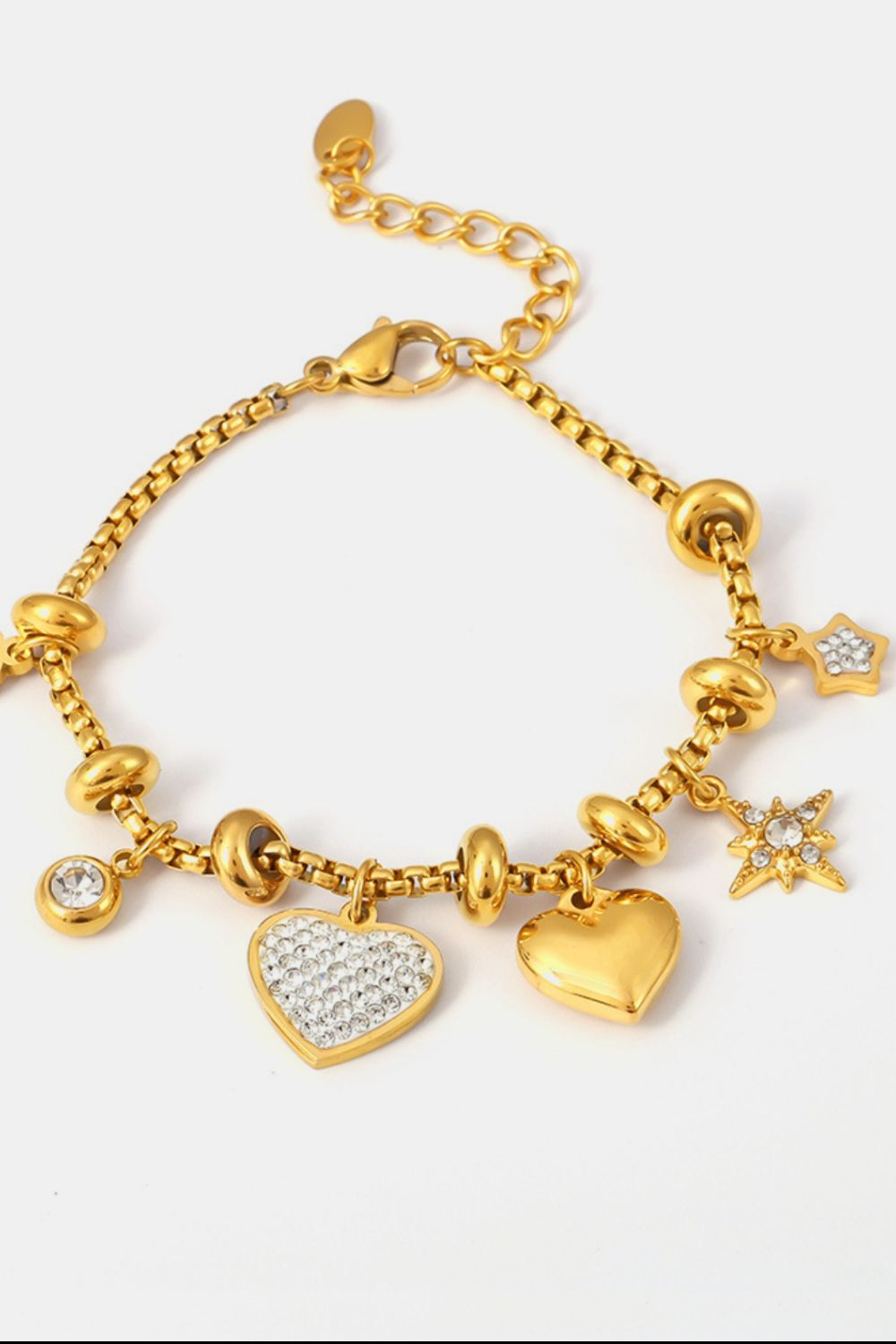 Zircon Kiss Charm Bracelet