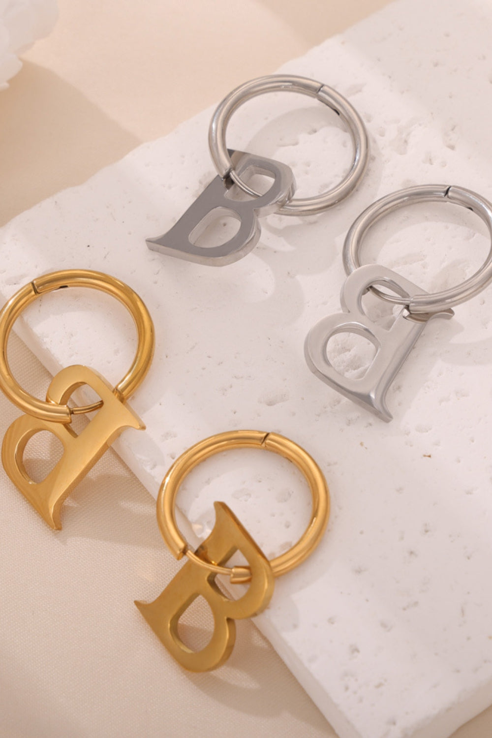 Letter Hoop Earrings