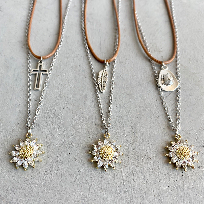 Sun's Flower Necklace Set