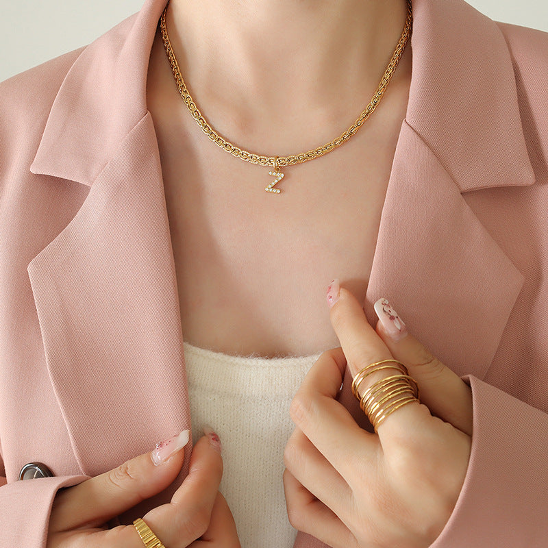 Initial Charm Neckalce | R-Z